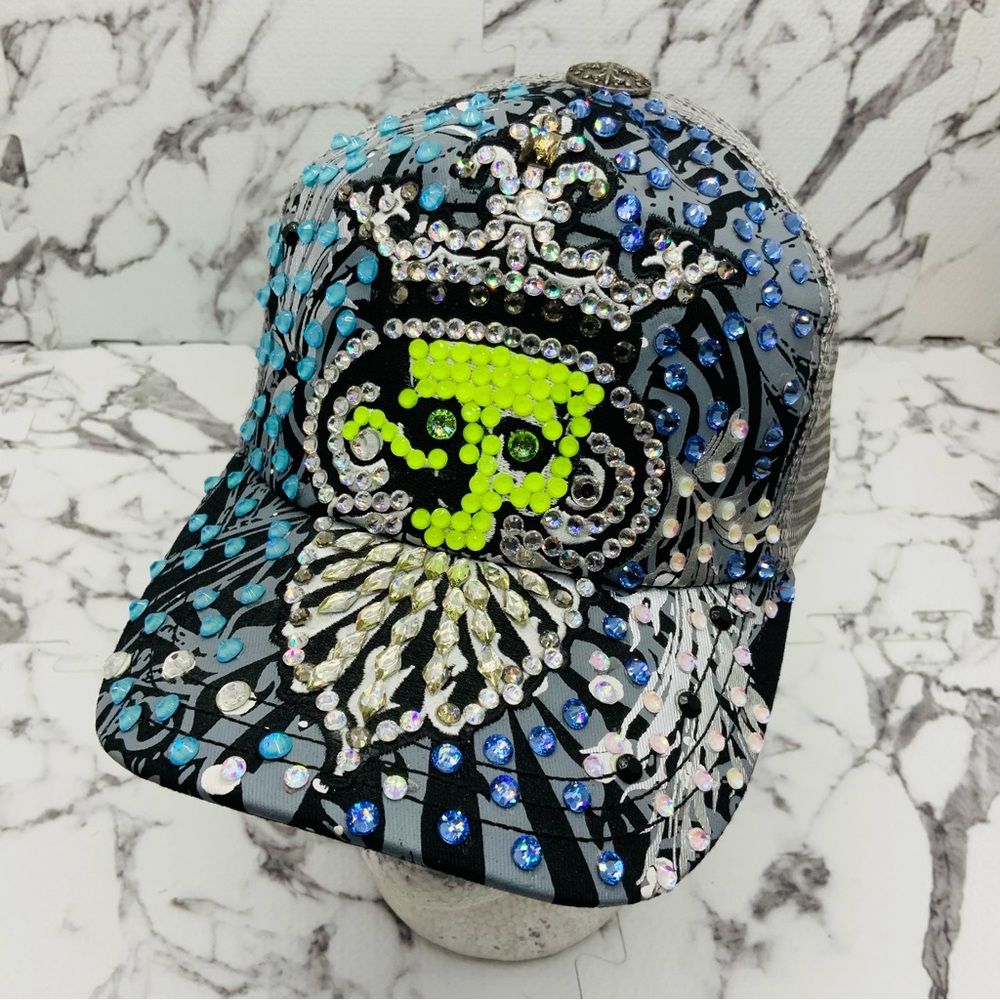 Men’s Royal Skull Trucker Hat by Rebel Spirit